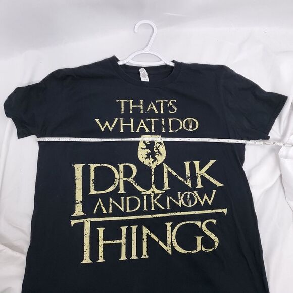 GAME OF THRONES t-shirt I drink and I‎ know things black short sleeve L - Picture 3 of 7